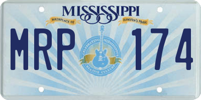 MS license plate MRP174