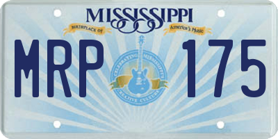 MS license plate MRP175