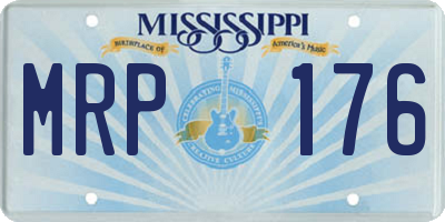 MS license plate MRP176