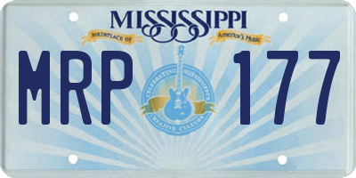 MS license plate MRP177