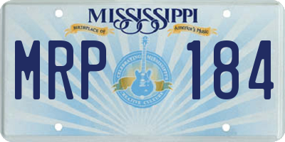 MS license plate MRP184