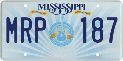 MS license plate MRP187