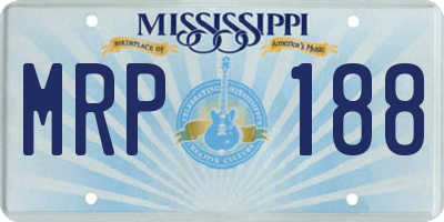 MS license plate MRP188