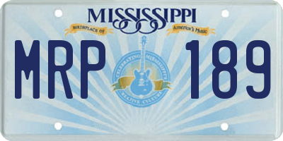 MS license plate MRP189