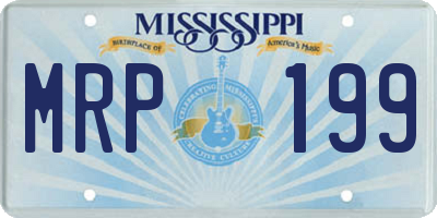 MS license plate MRP199