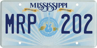 MS license plate MRP202