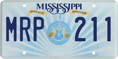 MS license plate MRP211