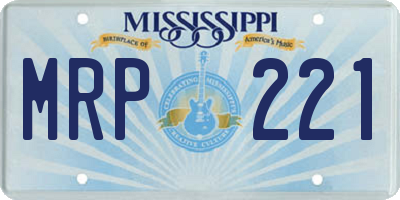 MS license plate MRP221