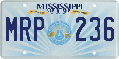 MS license plate MRP236
