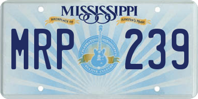 MS license plate MRP239