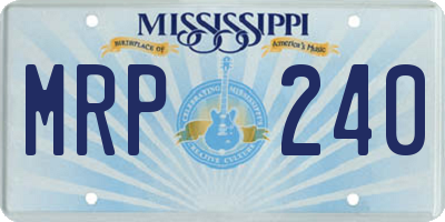 MS license plate MRP240