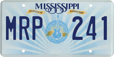 MS license plate MRP241