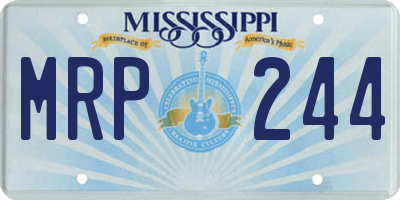MS license plate MRP244