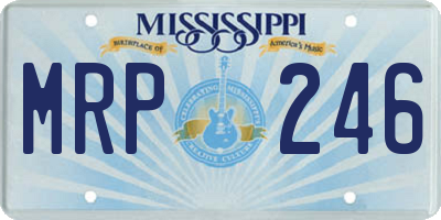 MS license plate MRP246