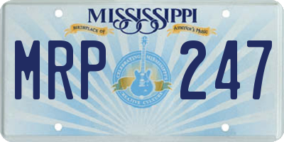 MS license plate MRP247
