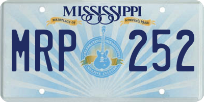 MS license plate MRP252