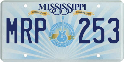 MS license plate MRP253