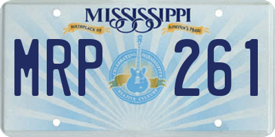 MS license plate MRP261