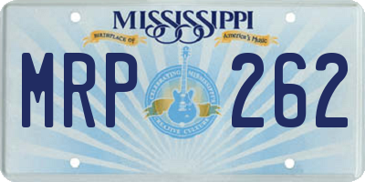MS license plate MRP262