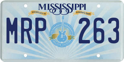 MS license plate MRP263