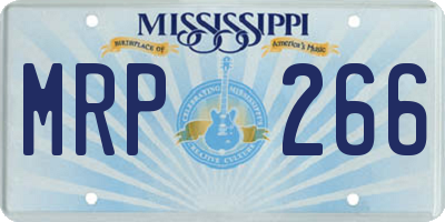 MS license plate MRP266