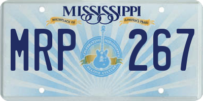 MS license plate MRP267