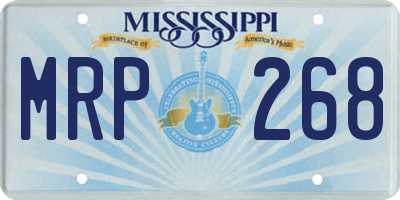 MS license plate MRP268