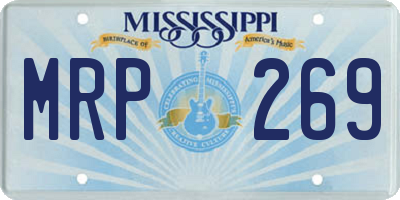 MS license plate MRP269