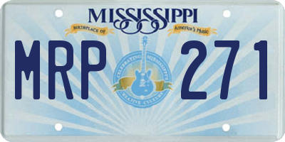 MS license plate MRP271