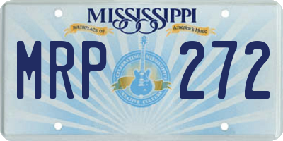 MS license plate MRP272