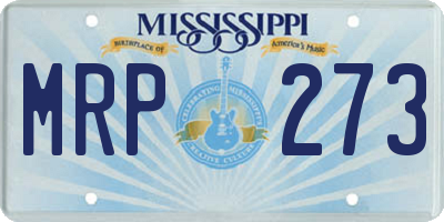 MS license plate MRP273