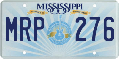 MS license plate MRP276