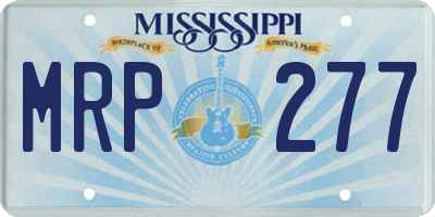 MS license plate MRP277