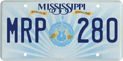 MS license plate MRP280