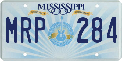 MS license plate MRP284
