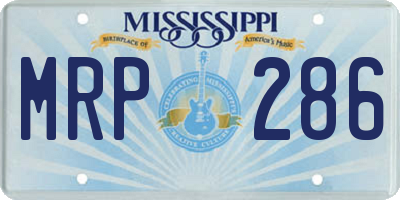 MS license plate MRP286