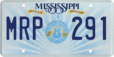 MS license plate MRP291
