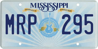 MS license plate MRP295