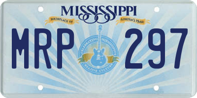 MS license plate MRP297