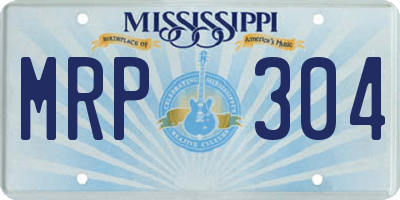 MS license plate MRP304
