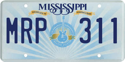 MS license plate MRP311