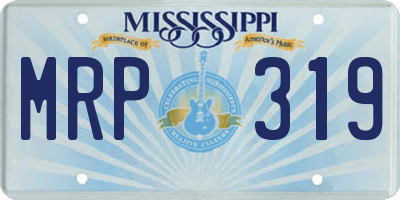 MS license plate MRP319