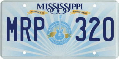 MS license plate MRP320