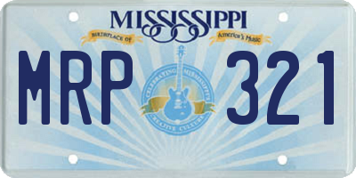 MS license plate MRP321