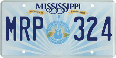 MS license plate MRP324