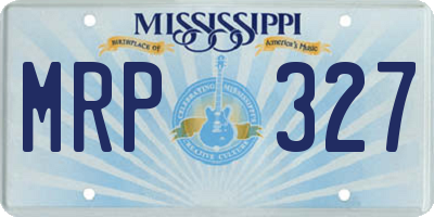 MS license plate MRP327