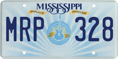 MS license plate MRP328