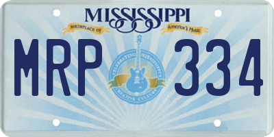 MS license plate MRP334
