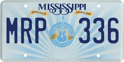MS license plate MRP336