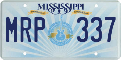 MS license plate MRP337